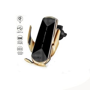 Automatic Clamping 15W Qi Car Wireless Charger.